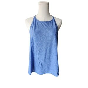 Under Armour Womens HeatGear Loose Fit High Neck Racerback Tank Top Blue SM